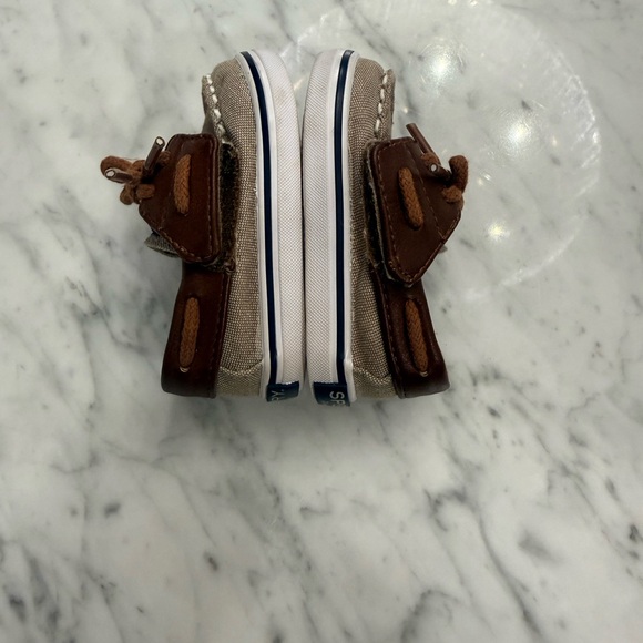 EXCELLENT Baby Sperry Kids Brown Boat Shoes 0-3 Months - Picture 3 of 6
